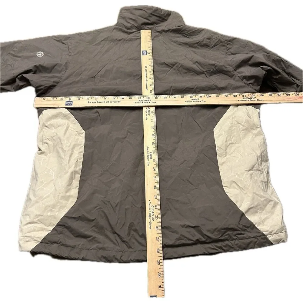 VTG Columbia Jacket Mens Large Brown Tan Convert Ski‎ Snowboard Coat Vented READ